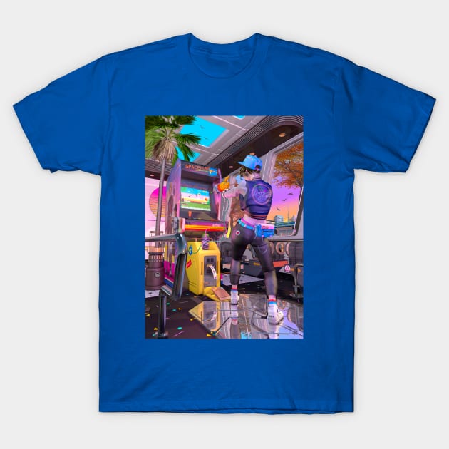 Back to the Arcade Shoot em up T-Shirt by dennybusyet